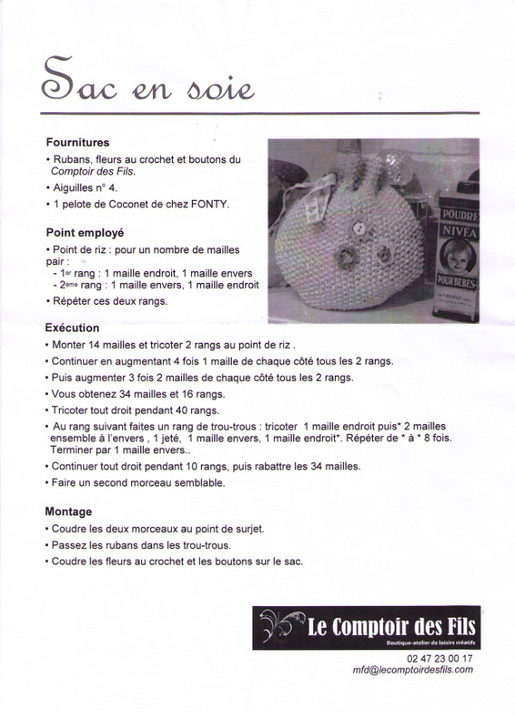 Sac en soie explications
