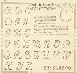alphabet point de mirliton