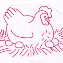 Motifs de broderie rouge