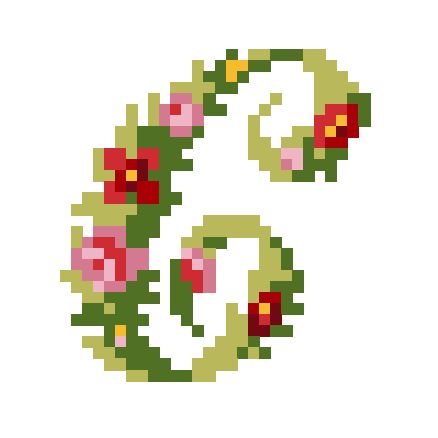 Un alphabet fleuri : la lettre C